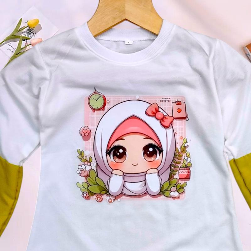 Setelan Rok Dan Baju Anak Perempuan Bahan Cringcel Buat Usia 3-12 Tahun 5