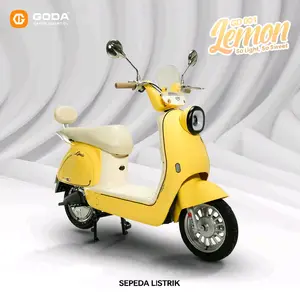 GODA Sepeda Listrik Goda 001 LEMON 600 Watt 48V-12Ah New Series Warna Lemon Desain Stylish dan Nyaman