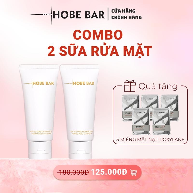 [MUA 2 SRM _TẶNG 5 MẶT NẠ PRO-XYLANE] Sữa Rửa Mặt Amino Acid HOBEBAR (50ml) Dịu nhẹ/ Dưỡng ẩm Nữ Skincare Cleansing Cleanser Dưỡng Da Mặt tặng thêm 1 Kem Dưỡng Ẩm