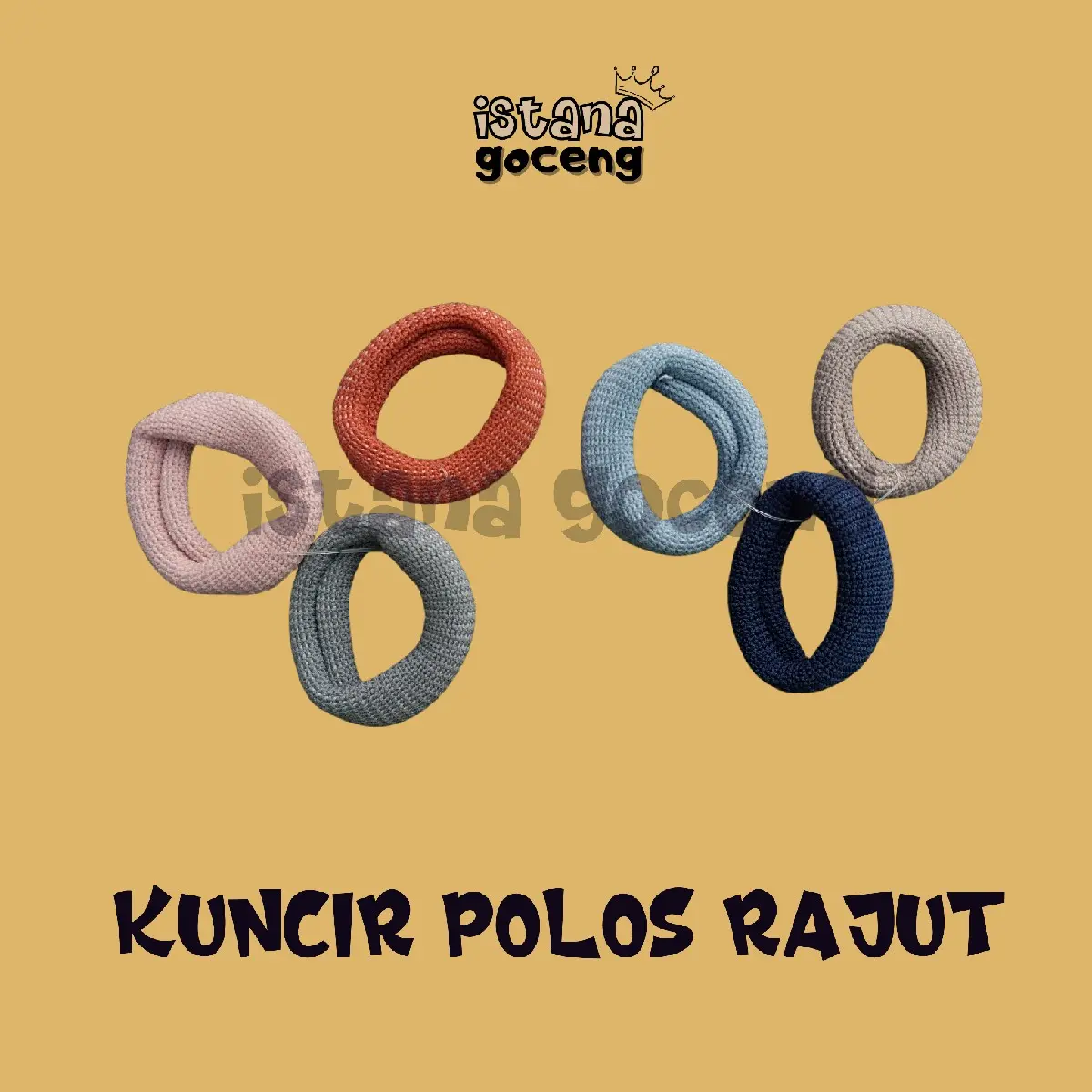 [1 SET si 3pcs] KUNCIR RAMBUT POLOS RAJUT Scrunchies