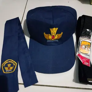 TOPI SMP BORDIR DASI PANJANG SABUK 1 SET