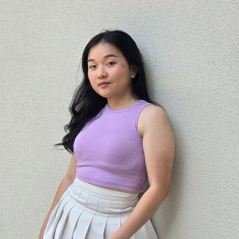 Lexy Fashion - Ahyeon Racer Rib Crop Tank Top Atasan Singlet Basic Polos Stretch Wanita Murah croptop remaja teng 4