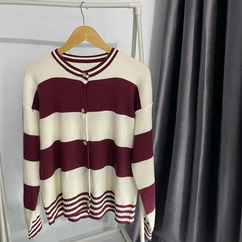 Jiyo Stripe Cardigan Oversize | Ld 120-130cm Basic Knitwear 0