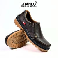 Gambar Ghaneo - Sepatu Pria Kulit Slip On G-03 Coklat Kasual Kerja - Coklat, 39 dari Ghaneo Official Shop Kab. Mojokerto 5 Tokopedia