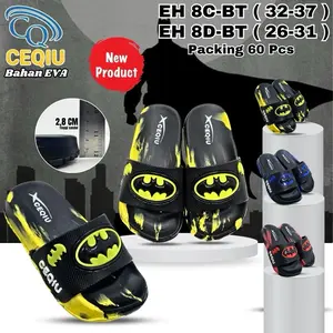 Sandal CQ Eh 8 Batman - Sandal slop karatee anak cowok - sandal selop anak cowok terbaru - sandal selop batman anak cowok