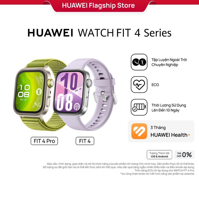 Đồng Hồ Thông Minh | HUAWEI WATCH FIT 4 Series | Mỏng Nhẹ | Thể Thao & Sức Khỏe | Lên Đến 10 Ngày Sử Dụng| ECG*