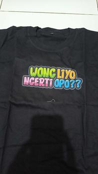 Product Review of Kaos kata kata Wong Liyo Ngerti Opo Baju Katun New Free Sticker from R**😗 2