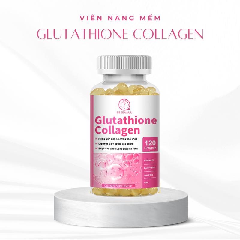 Viên uống trắng da Glutathione Collagen Bbeeaauu 120 viên hỗ trợ đẹp da từ bên trong và hỗ trợ chức năng gan viênuong trangda glu that i one 500mg chính hãn g 600 100