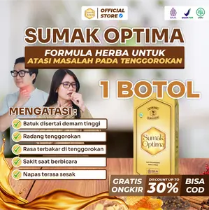 SUMAK OPTIMA PAKET 1 BOTOL - MADU SUMAK OPTIMA BERMANFAAT REDAKAN PEGAL LINU PADA SENDI DAN OTOT Herbal Bahan Honey Syrup