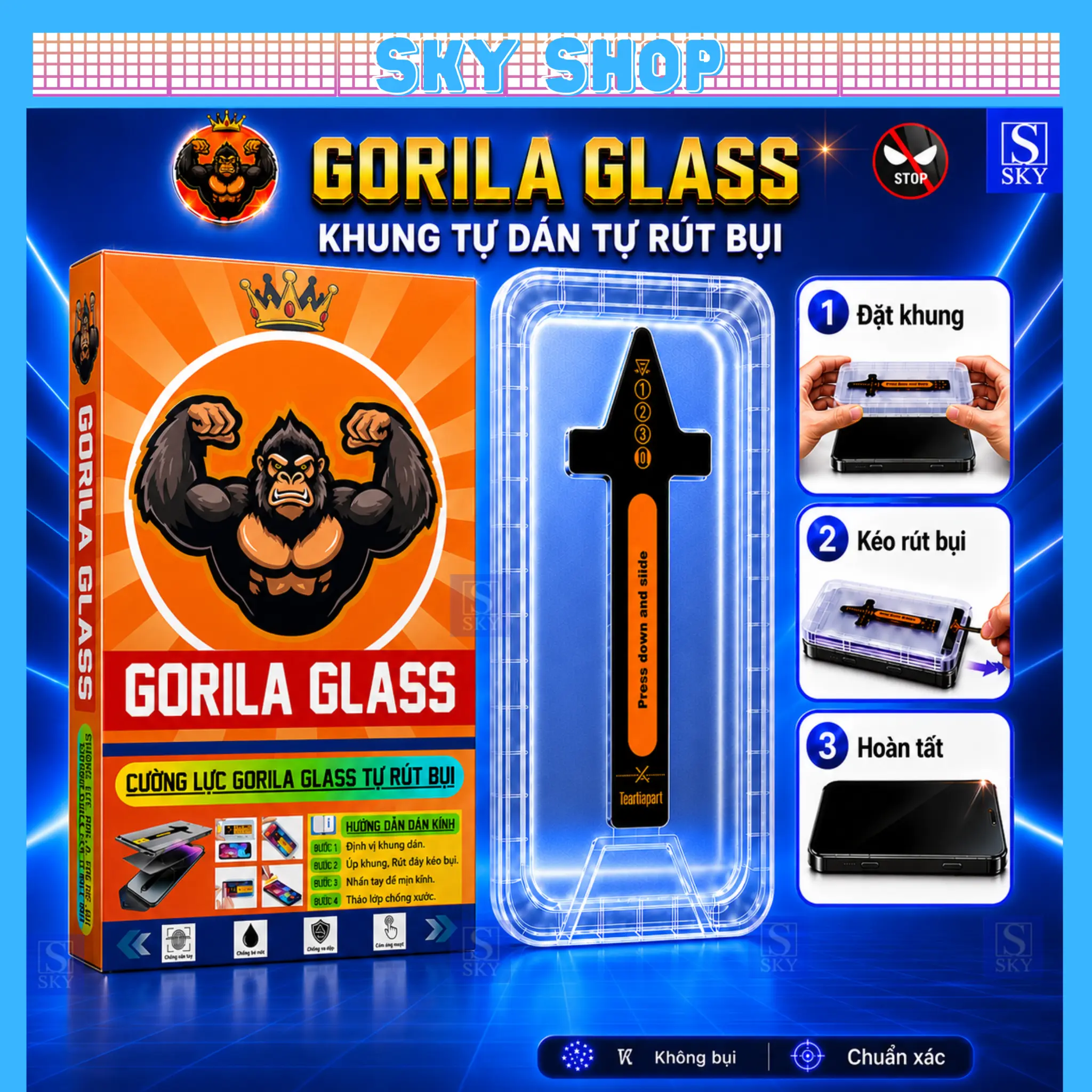 Kính Cường Lực GORILA GLASS Chống Nhìn Trộm Dán Tự Hút Bụi cho iphone 17 PrMax 16 ProMax 17 Air 16 Plus 15 ProMax 14 ProMax 13 ProMax 12 ProMax 11 Pro Max X Xr Xs Max 16ProMax 15ProMax 14ProMax 13ProMax 12ProMax 11 Pro Max X Xs Max Xr - 1