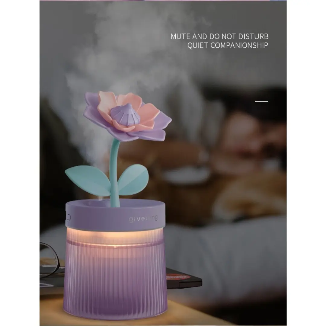 LED Humidifier Bunga / Humidifier Automatic Mini / Diffuser Oil Bunga