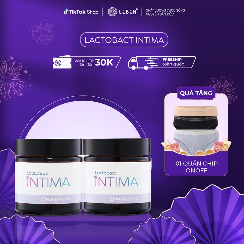 Men vi sinh phụ khoa Lactobact Intima từ Đức không cần bảo quản tủ lạnh bổ sung lợi khuẩn Cranberry D-Mannose hộp 30 viên - COMBO 2 HỘP