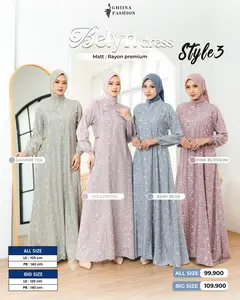 GHIINA FASHION BELYN DRESS STYLE 3 GAMIS RAYON MOTIF PREMIUM BUSUI
