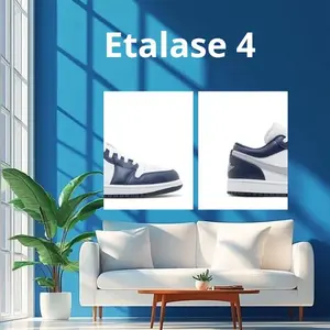 SEPATU SNEKERS PRIA JLOW NAVY PUTIH ABU