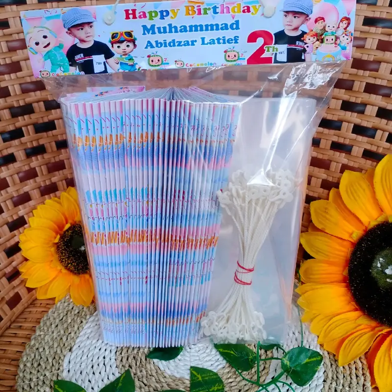Tas plastik bingkisan ultah isi 50 pcs (PAKET TAS & UNDANGAN )+DESAIN FOTO ukuran 20x40cm plastik ultah custom/plastik ultah souvenir/Undangan ultah/kartu ultah custom 7