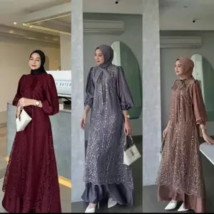 SERINA DRESS BUSUI FRIENDLY DAN WUDHU FRIENDLY ADA SIZE JUMBO BISA SERAGAMAN