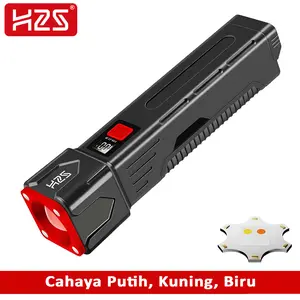 H2S Senter Cas LED 3 Cahaya HS-031 60w Emergency COB Zoom Out Waterproof