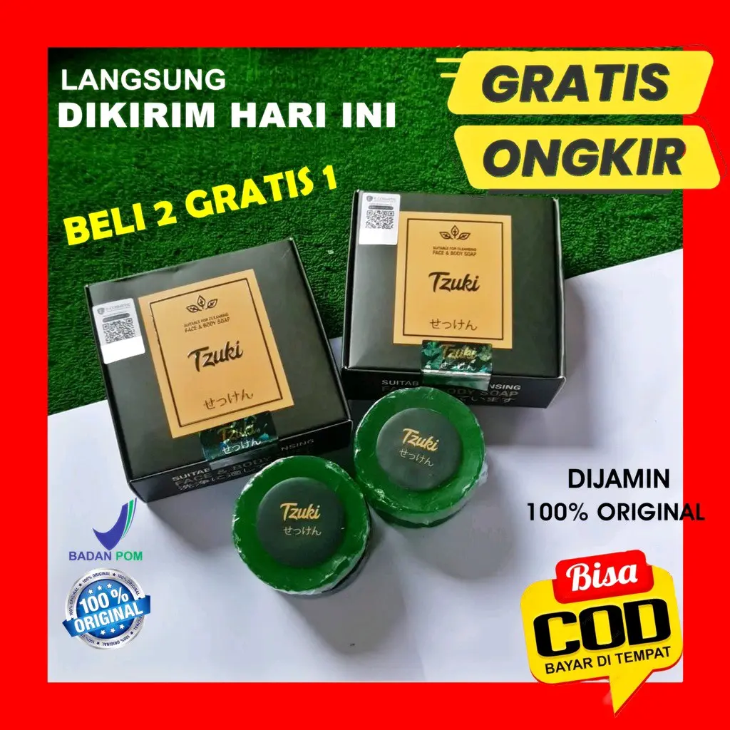 [Beli 1 Dapat 3] Sabun TZUKI Asli 100% Original - Varian Romansa - Mencerahkan, Elegant - Wangi, Soap pemutih badan Membersihkan Kotoran sabun pemutih badan gluta whitening soap sabun mandi penghilang pembersih badan