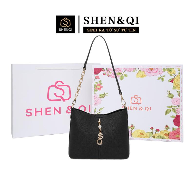 SQ-G2609Túi xô nữ 2026 kèm charm hot trend, da mềm cao cấp, túi đeo chéo đeo vai xách tay, dung tích lớn, thời trang Hàn Quốc