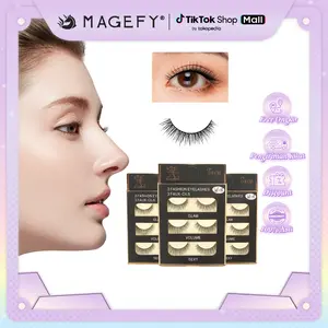 MAGEFY Eyelash – Isi 3 Pasang! Bulu Mata Handmade, Ringan & Natural, Bikin Mata Lebih Hidup Tanpa Terlihat Berlebihan! MGY7044