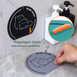 Penutup Saluran Air Karakter Kartun Lucu Saringan Got Silikon Anti Bau Kecoa Serangga Silicon Floor Drain Cover Wastafel Kamar Mandi Wastafel Dapur Viral TikTok