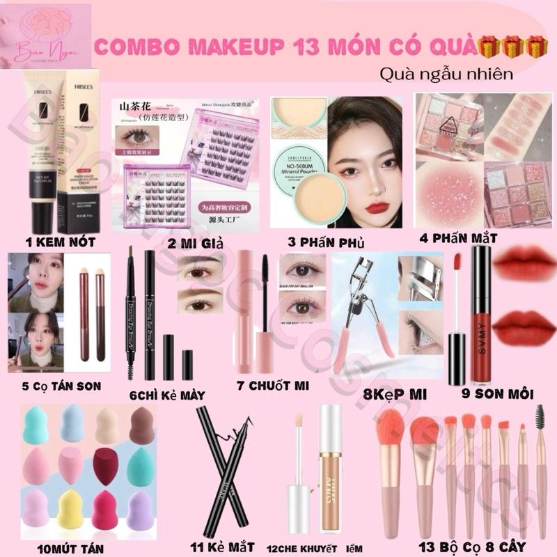 CÓ MI Bộ Makeup 13 Món Trang Điểm Cơ Bản Đầy Đủ Cho Người Mới Bắt Đầu