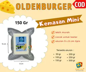 Oldenburger Keju Mozarella Oldenburger 100 gram Mozzarella Lumer Mulur Isian Corndog Nashville Premium Cheese