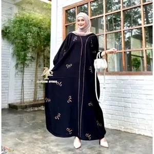 Kaftan Motif Pitaloka Bahan Rayon Premium Busui Friendly Wanita Hijab Muslim Nyaman