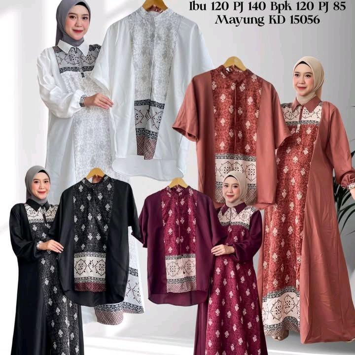 Series Baju Lebaran Couple Edisi Terbaru - Gamis Satu Set Baju Koko Dewasa Couple Keluarga Sarimbit Pasangan 1