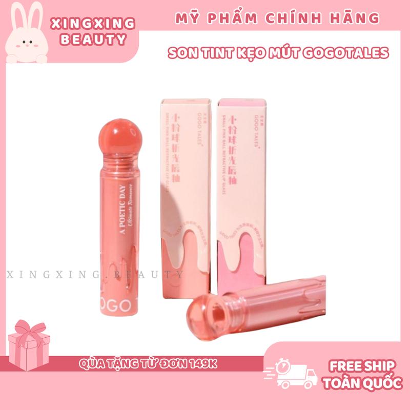 Son tint bóng kẹo mút GOGO TALES GT592 3.5gr lâu trôi mêm môi căng mọng hiệu ứng tráng gương