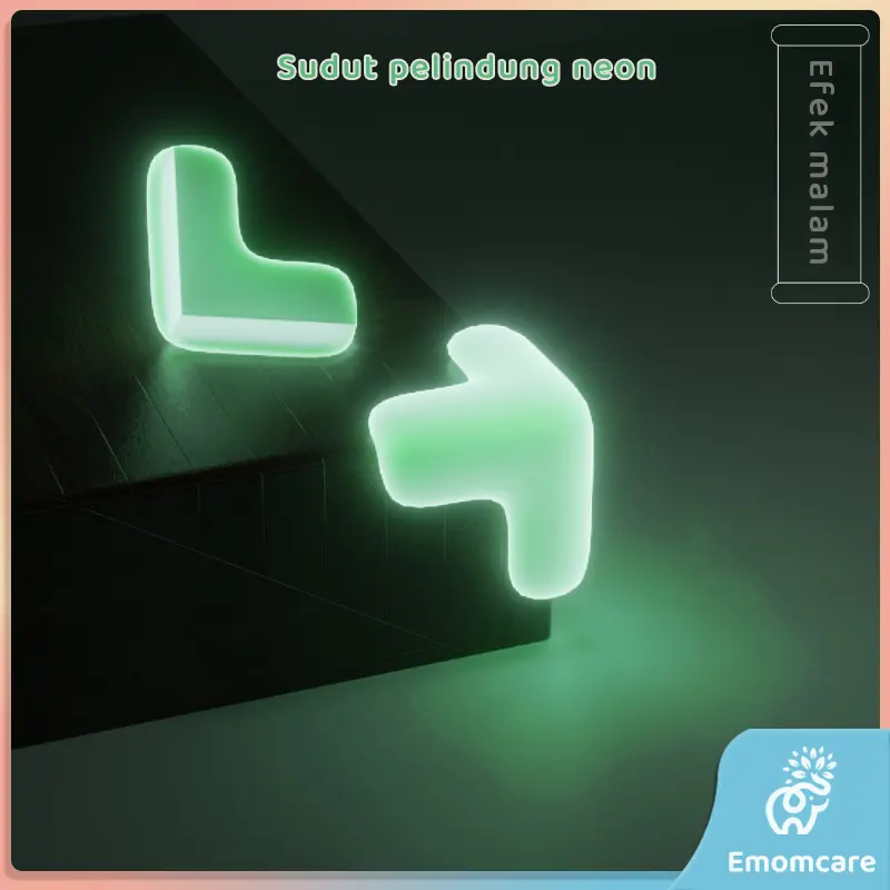 Pelindung Sudut Bercahaya Anti-tabrakan Pelindung Ujung Meja Bahan Sillicone Baby Safe For Corners