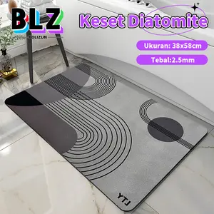 BOLIZUN Keset Menyerap Air Terbaru uk 38x58cm Anti Slip, Anti Bau, Nyerap Air Motif Aesthetic