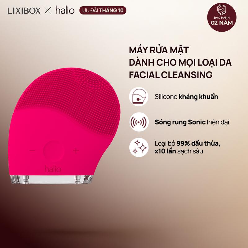 Máy Rửa Mặt Halio Facial Cleansing & Massaging Device Dành Cho Mọi Loại Da Silicon