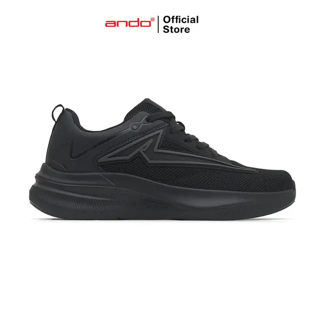 Ando Official Sepatu Sneakers Cartney Pria Dewasa - Hitam/Hitam