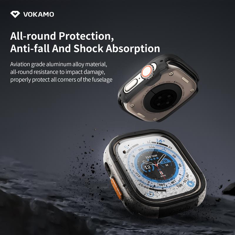 Ốp Ốp Lưng Sốc Cho Apple Watch Ultra 49Mm, VOKAMO, Ốp Viền Bảo Vệ Chống Sốc Linh Hoạt Bền, Dành Cho iWatch 49Mm 7