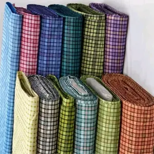 kain meteran bahan BSY motif kotak kotak ( per 50 cm )