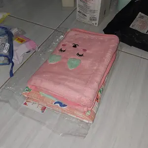 PAKET HEMAT HANDUK, PERLAK PLUS WASHLAP TANGAN BAYI Baru lahir Cewek Cowok