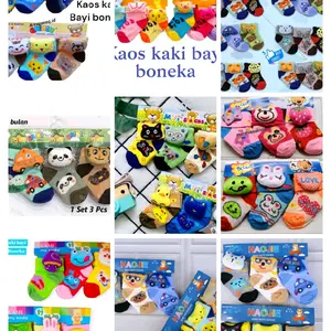 3 Setelan Kaos Kaki Bayi Karakter Lucu & Nyaman untuk Bayi Anda