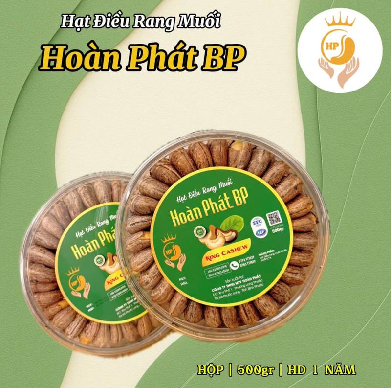 Hạt điều rang muối size to hộp tròn trọng lượng cả hộp 500 gram