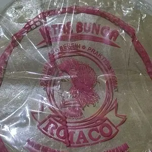 Kertas Nasi Bunga Bulat Coklat Alas Piring Lidi Rotan Isi 100 Lembar