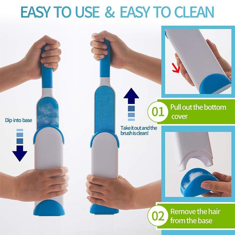 Pembersih Bulu Melekat Fur Remover Comb Lint Roller Dust Cleaning Clothes 1