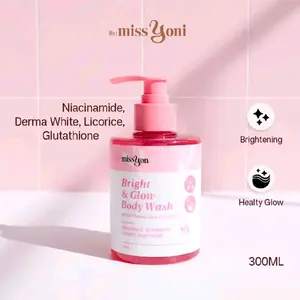 Yioni Skincare Bright & Glow Body Wash 300ML dengan Niacinamide Derma White Licorice dan Glutathione untuk Pencerahan dan Glow Sehat