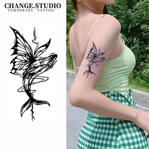 Hình Xăm Tạm Thời, Thiết Kế Hình Bướm Và Cá Voi, Kéo Dài Trong 15 Ngày, Không Thấm Nước, Không Lo Bị Ma Sát, Bao Gồm Miếng Dán Hình Xăm