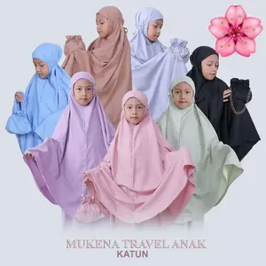 Mukena Anak Tavelling mini pouch 2 in 1 free sejadah terbaru