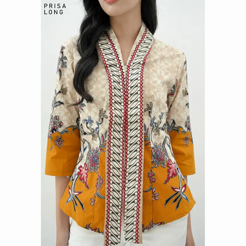 Evercloth Prisa Blouse Wanita Atasan Wanita Blouse Kutubaru Batik 2