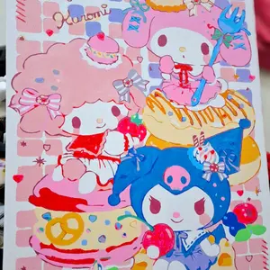 Painting By Number SET 40 x 50 cm with Kanvas melukis anak anak dewasa DIY karakter kartun lucu