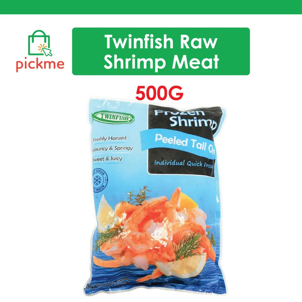 Twinfish Raw Shrimp Meat/Prawn Meat Tail On 500g - Frozen