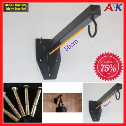 Gantungan Samsak Tinju / Besi Gantungan Samsak / Bracket Samsak / Besi Sandsack Tinju Anti Karat / Gantungan Bracket Samsak Kecil / Gantungan Besi Samsak Kuat Dan Bagus / Gantungan Samsak Tinju Murah 50Cm Pull Up Gantungan Samsak Minimalis