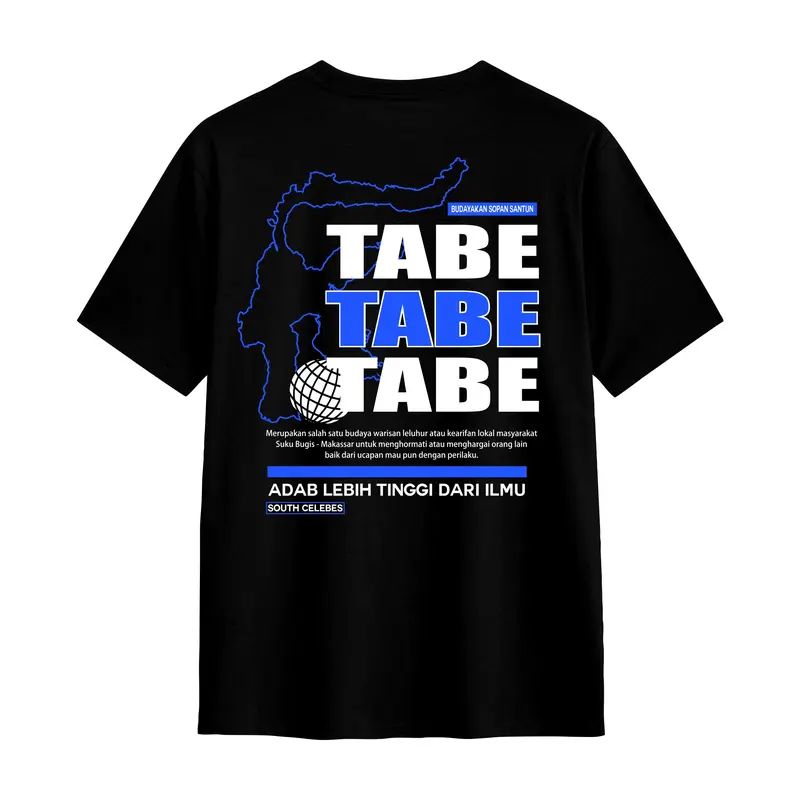KAOS CULTURE DESAIN TABE HITAM Baju Combed Distro Keren Kain Katun 1