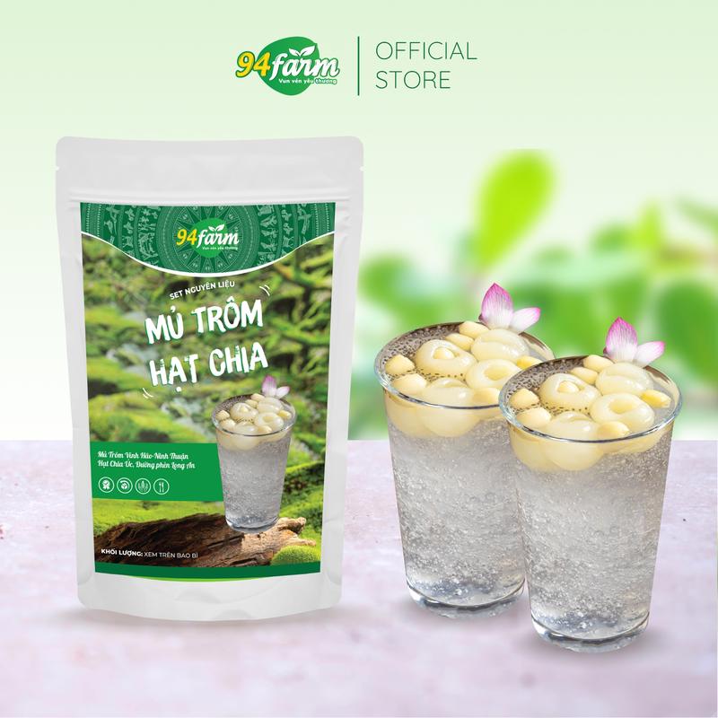 Set Mủ Trôm Hạt chia 94Farm - Nguyên Liệu Pha Nước Mủ Trôm Tự Nhiên & Hạt Chia Thơm Ngon